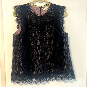 Lace top from Anthropologie.